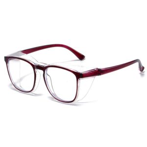 Stylish Anti-Fog Lab Goggles - Transparent-Red
