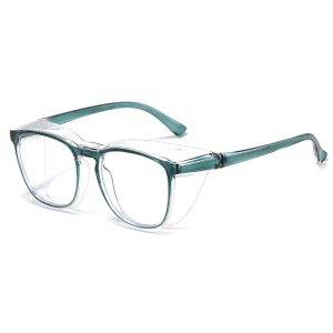 Stylish Anti-Fog Lab Goggles - Transparent-Green